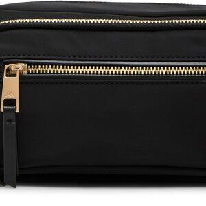 Womens Camera Bag Polyester Crossbody Detachable Strap Black Compact